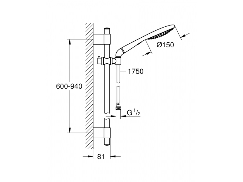 Купить Душевой гарнитур Grohe Rainshower 27273001, хром