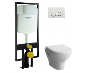 Инсталляция Vitra с унитазом Vitra Zentrum 9012B003-7206, сиденье микролифт, комплект