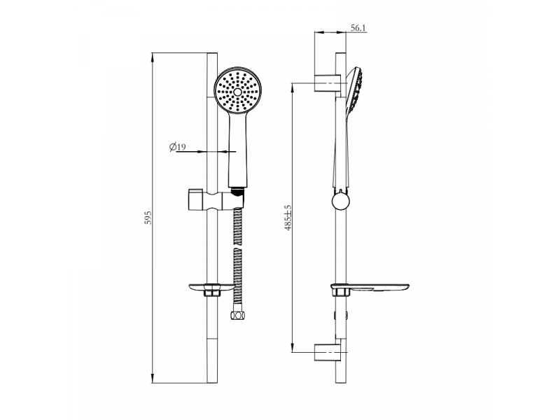 Купить Душевой гарнитур Milardo 3401F60M16