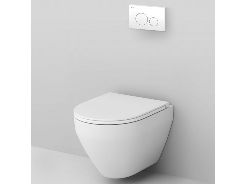 Купить Инсталляция Am.Pm Spirit V2.0, IS49001.701700 с безободковым унитазом Spirit V2.0 FlashClean, клавиша Pro L белая, крышка микролифт