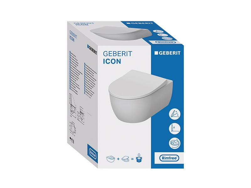 Купить Инсталляция Geberit с унитазом Geberit iCon, 500.362.TC.I, сиденье микролифт, комплект Идеальная пара