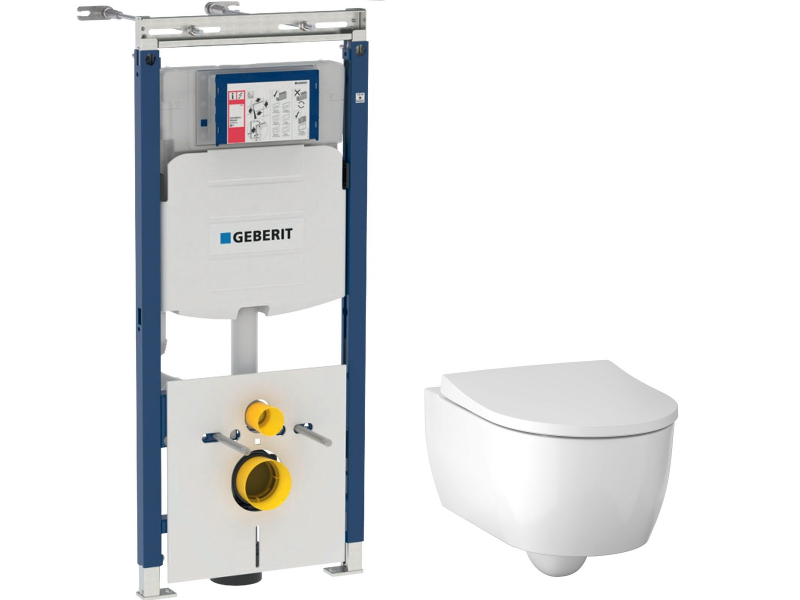 Купить Инсталляция Geberit с унитазом Geberit iCon, 500.362.TC.I, сиденье микролифт, комплект Идеальная пара
