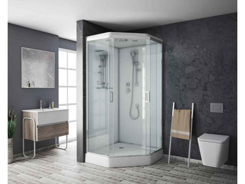 Купить Душевая кабина Niagara Premium 100 x 100, низкий поддон, профиль - хром, стекло - прозрачное, NG-6002-01D