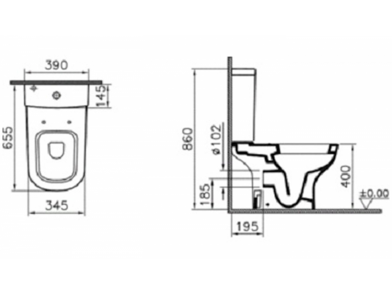 Купить Напольный унитаз VitrA D-Light, крышка микролифт, 9014B003-7207