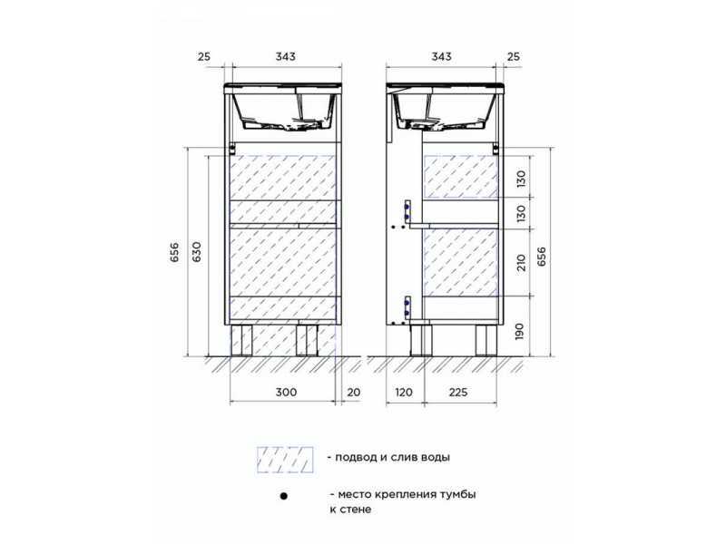 Купить Тумба с раковиной 1Marka Penta 37х37Н, Ц0000001635