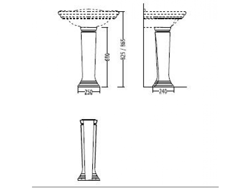Купить Раковина Devon&Devon Westminster, IBLM(1-3)FWES
