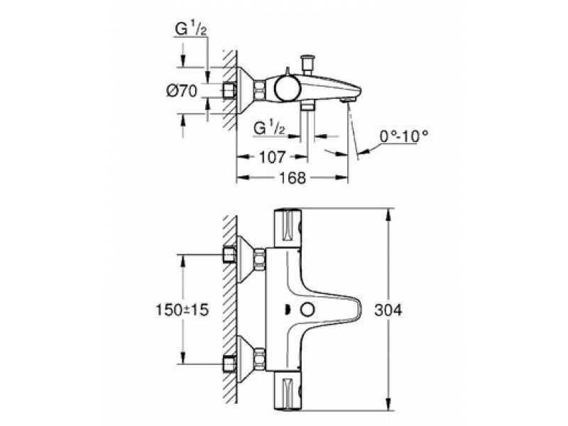 Купить Термостат Grohe Grohtherm 800 34576000 для ванны