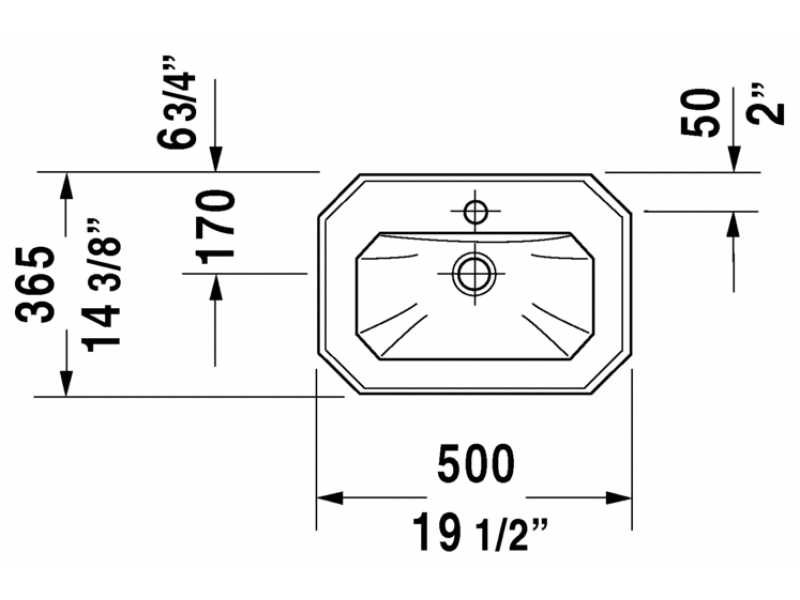 Купить Раковина Duravit 1930 Series 078550 00 00, 50*36,5 см