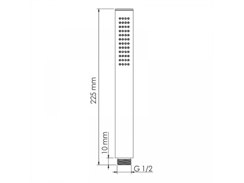Купить Душевая лейка WasserKRAFT A217, 1-функциональная, цвет - черный