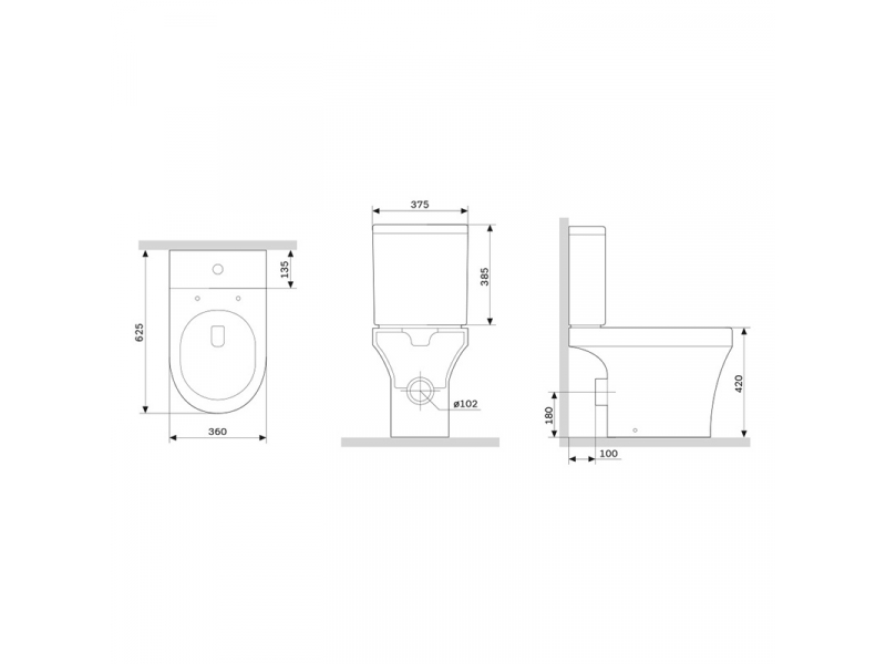 Купить Напольный безободковый унитаз Damixa Skyline DX35C8600SC, крышка микролифт