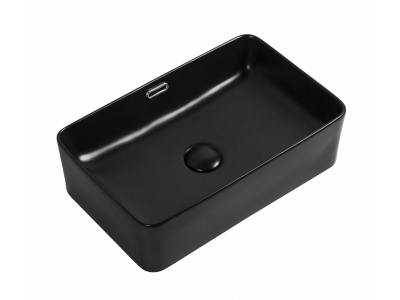 Раковина Aquanet Perfect-2-MB 48 x 31.5 x 14 см, накладная, черный матовый, 273677