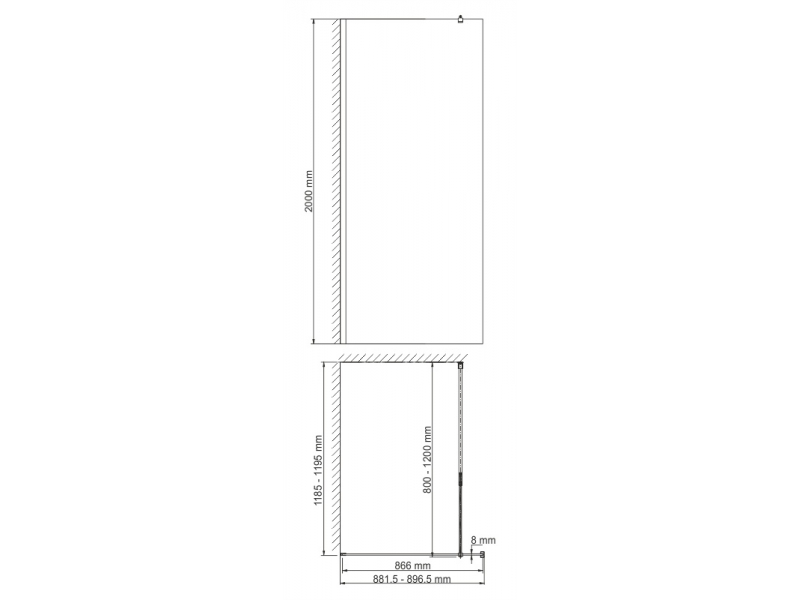 Купить Душевая перегородка WasserKraft 20W39 90 x 200 см