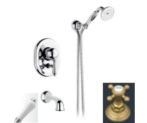 Смеситель Nicolazzi Classico Monokomandi 3400OG76 для ванны, латунь/Mont Blanc