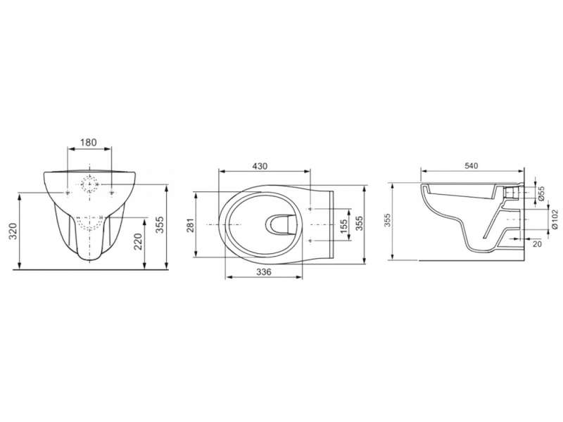 Купить Инсталляция для унитаза TECE Base K440200.WC1 с унитазом TECE V04 с кнопкой смыва TECEambia, белый