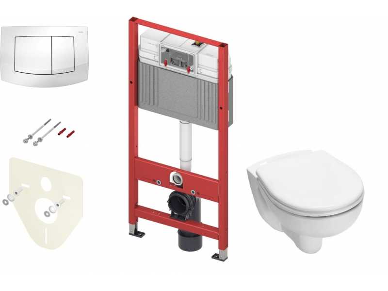 Купить Инсталляция для унитаза TECE Base K440200.WC1 с унитазом TECE V04 с кнопкой смыва TECEambia, белый