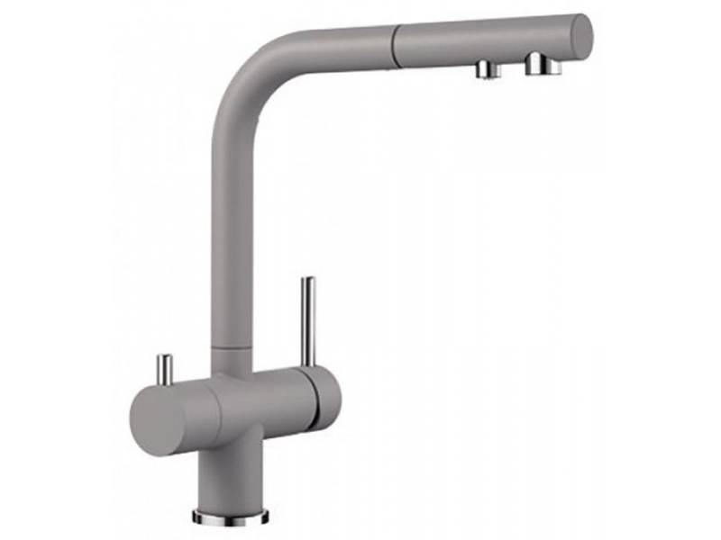 Купить Смеситель Blanco Fontas-S II 525201, для кухни, с краном для питьевой воды, алюметаллик