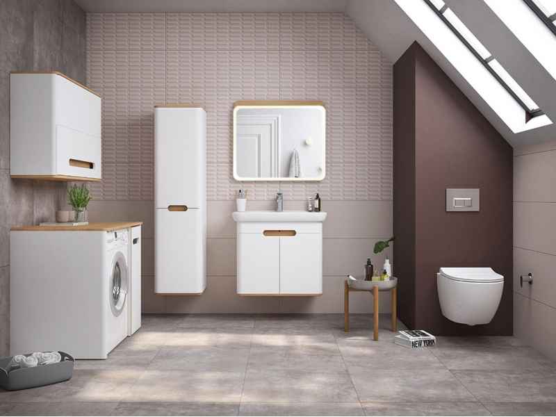 Купить Пенал Vitra Sento 40 см напольный, правосторонний, с корзиной для белья, 60842