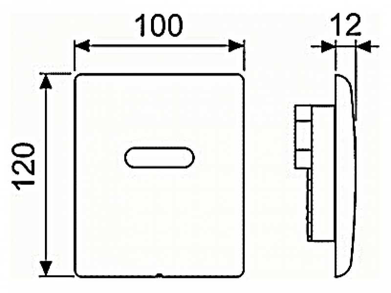 Купить Кнопка смыва TECE Planus Urinal 6 V-Batterie 9242354, белая матовая
