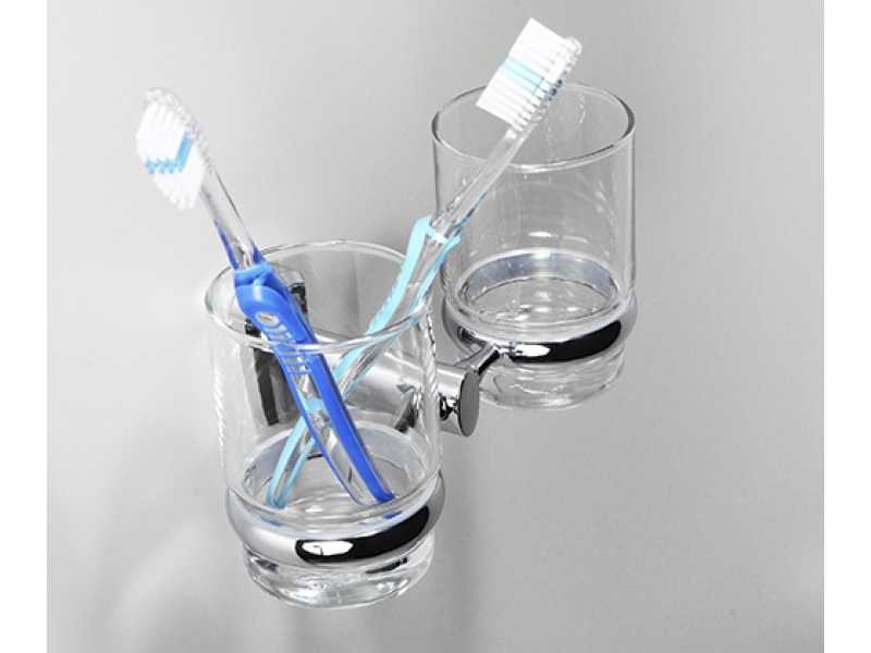 Купить Стакан стеклянный с держателем WasserKRAFT 3028D, двойной