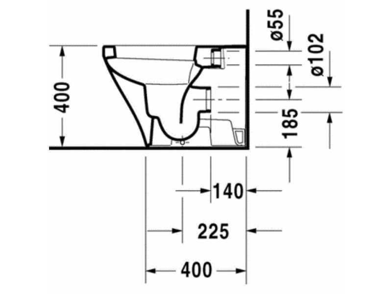 Купить Приставной унитаз Duravit Durastyle 2150090000