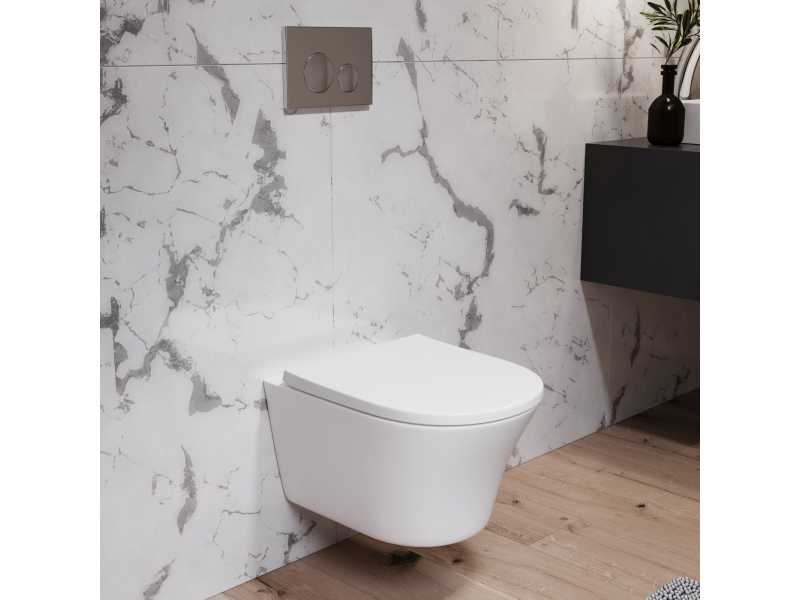 Купить Подвесной безободковый унитаз Damixa Skyline DX35C1700SC, крышка микролифт