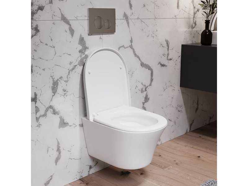Купить Подвесной безободковый унитаз Damixa Skyline DX35C1700SC, крышка микролифт