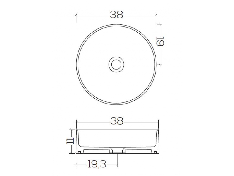 Купить Раковина Galassia SmartB 7405, накладная, 38 х 38 х 11 см, белая