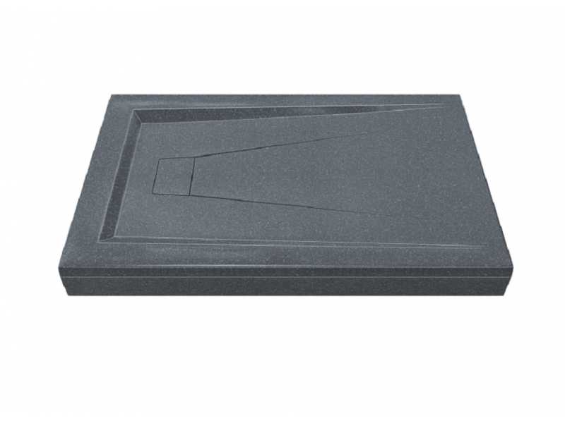 Купить Душевой поддон Bas Атриум 120 x 80 см, Грей, ЛП00032, литьевой мрамор, прямоугольный, серый