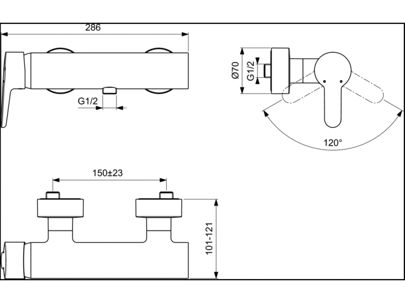 Купить Смеситель Ideal Standard Connect Blue B9924AA для душа