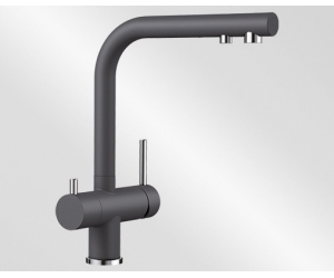 Кухонный смеситель Blanco Fontas Silgranit II 525146 под фильтр питьевой воды, темная скала