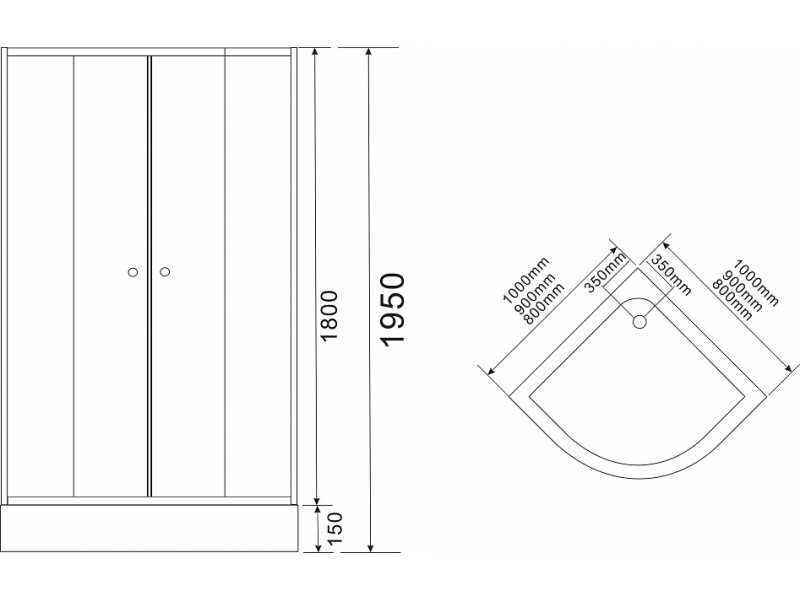Купить Душевой уголок Aqualux HYSW-218F-13, 80 x 80 x 195 см, стекло матовое