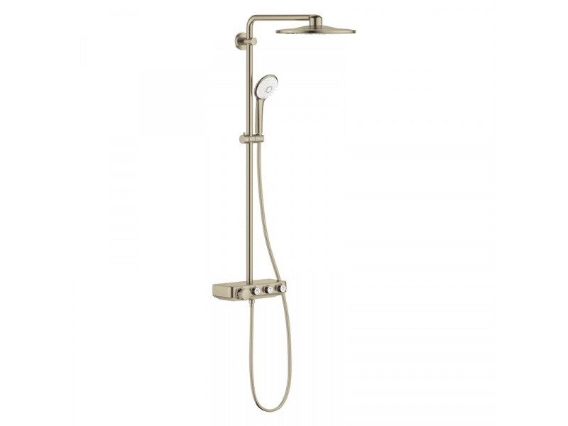Купить Душевая система с термостатом Grohe Euphoria SmartControl 310 DUO 26507EN0, цвет верхнего душа матовый никель