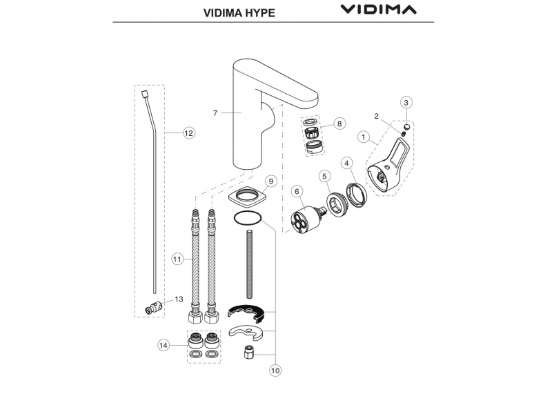 Купить Смеситель VIDIMA Hype BA408AA для умывальника