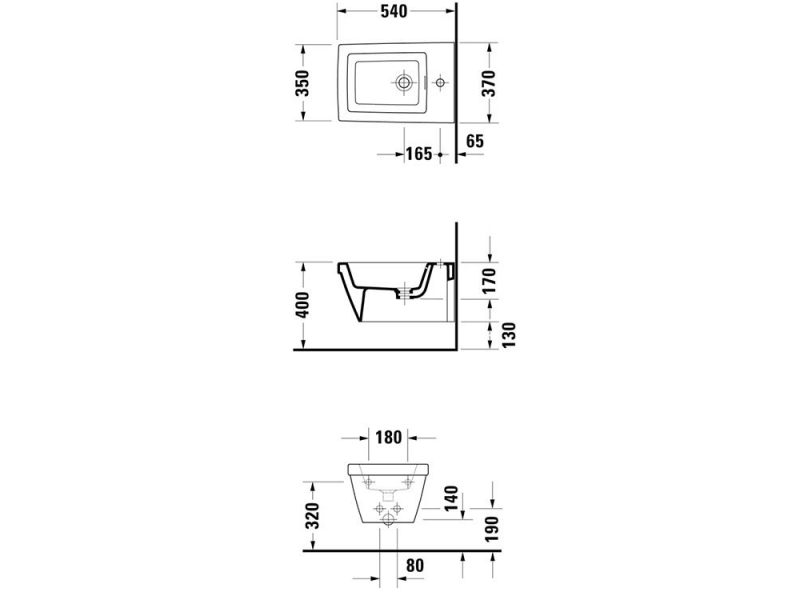 Купить Биде Duravit 2nd floor 223515 подвесное