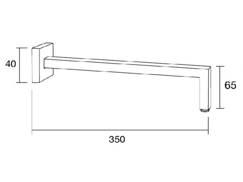 Купить Кронштейн душевой Margaroli AC-201/SQ, ACC201SQCR, 350 мм