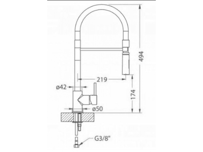 Купить Смеситель для кухни Alveus Lyra-S Chr 1132184, хром