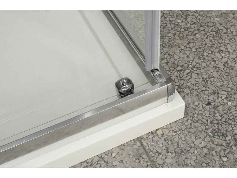 Купить Душевой уголок BelBagno Uno UNO-A-2-95-Cr, 95 х 95 х 185 см, стекло прозрачное/матовое