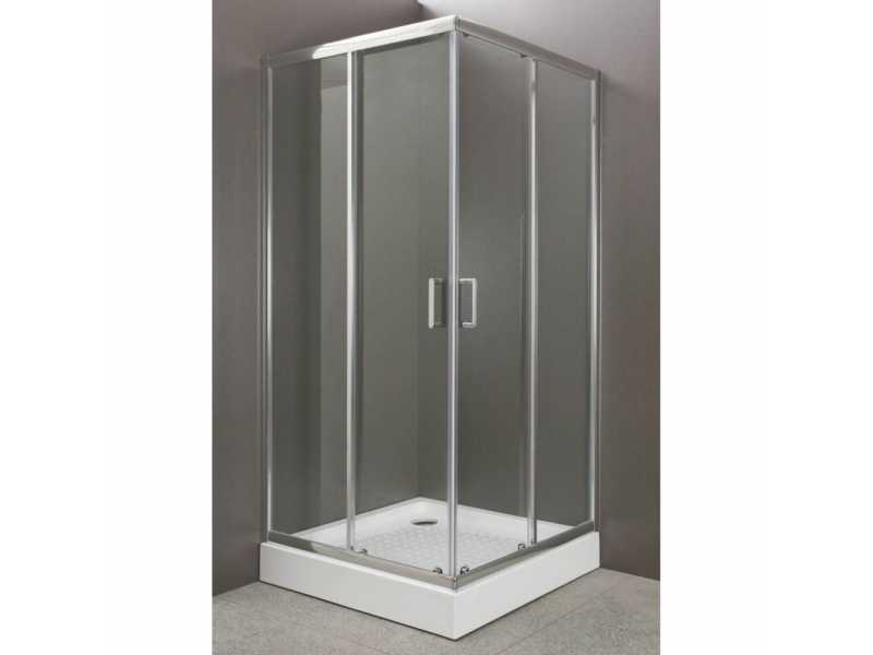 Купить Душевой уголок BelBagno Uno UNO-A-2-95-Cr, 95 х 95 х 185 см, стекло прозрачное/матовое