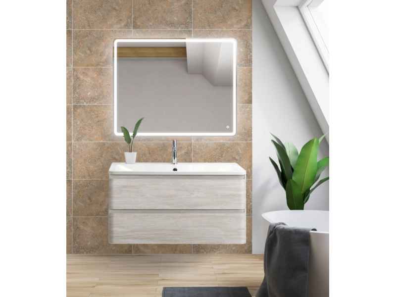 Купить Тумба под раковину BelBagno Albano-900 ALBANO-900-2C-SO-RVB искусственный камень, цвет бежевый