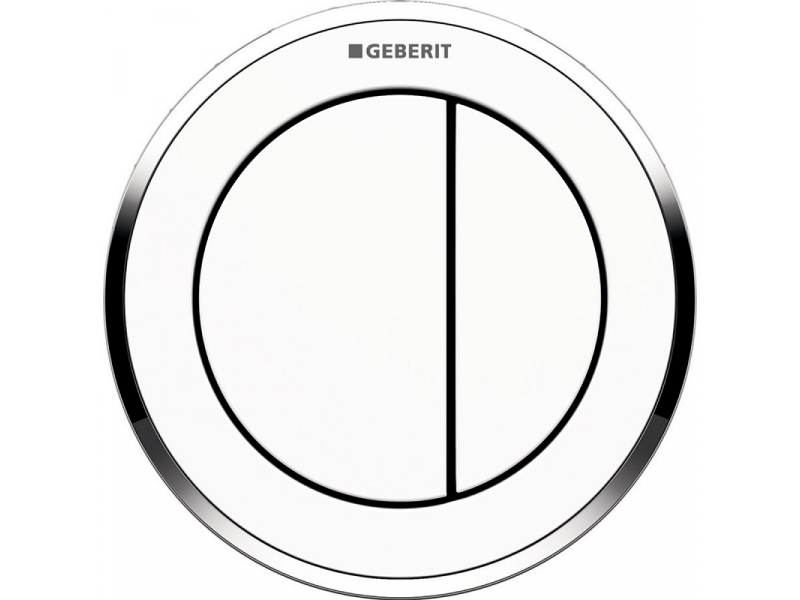 Купить Клавиша смыва Geberit Omega Type 12, клавиша - белый, декор - хром, 116.057.KJ.1