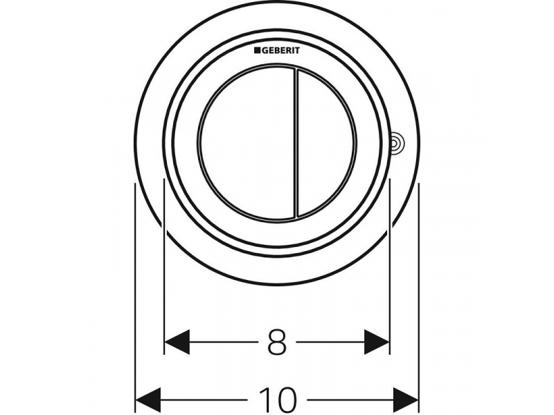 Купить Клавиша смыва Geberit Omega Type 12, клавиша - белый, декор - хром, 116.057.KJ.1