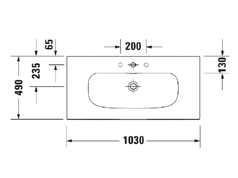 Купить Раковина Duravit Viu 2344100000 103 x 49 х 10 см мебельная