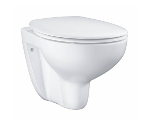 Подвесной унитаз Grohe Bau Ceramic 39351000, безободковый, крышка микролифт