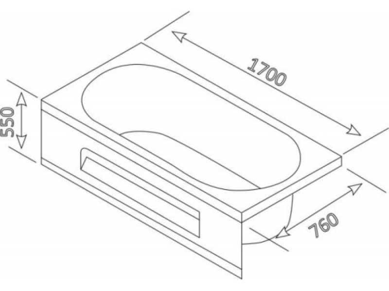 Купить Ванна акриловая Appollo, TS-1701Q, 170*75