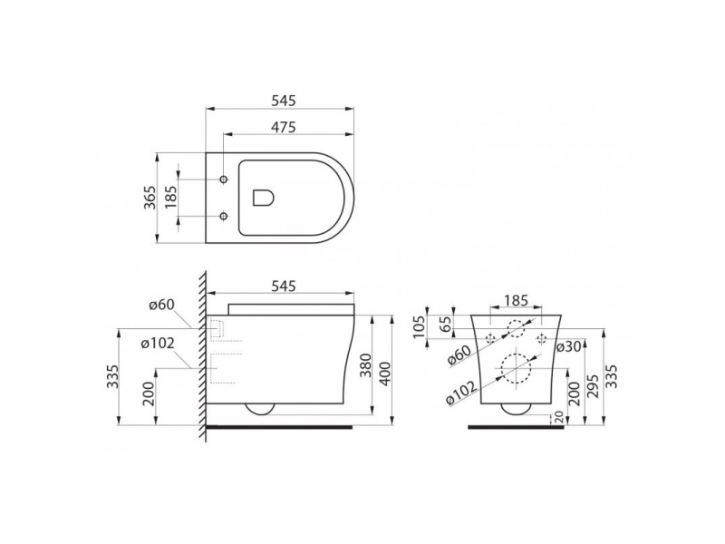 Купить Подвесной унитаз BelBagno Ancona безободковый, белый, BB1224CHR-SM