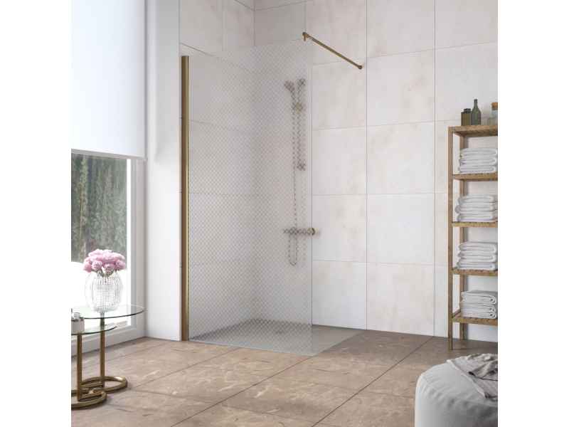 Купить Неподвижная стенка Vegas Glass EAF Lux 106 05 R04, профиль - бронза, стекло – ретро, 106*199,5 см