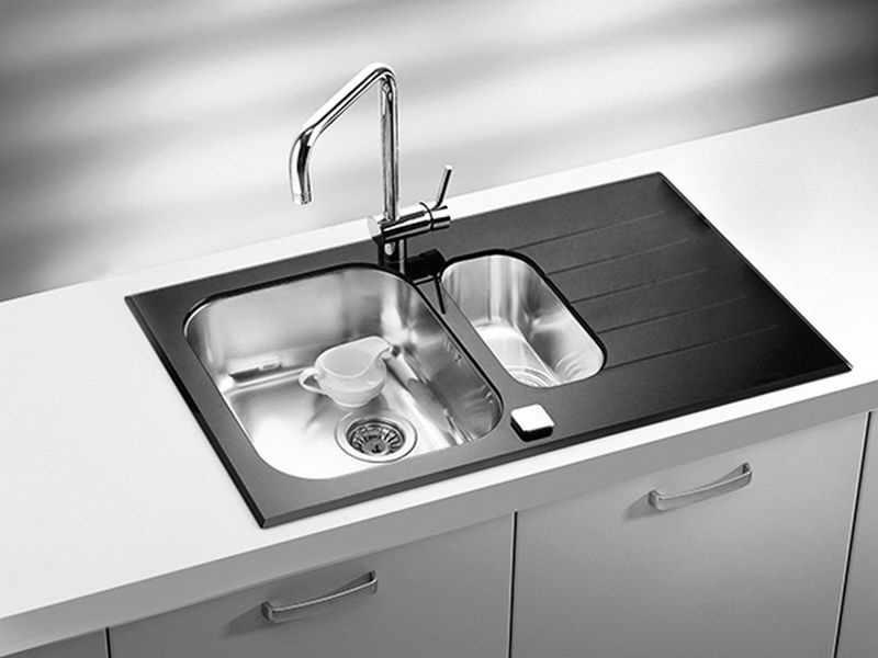 Купить Мойка кухонная Alveus Glassix 20 1100015, черная