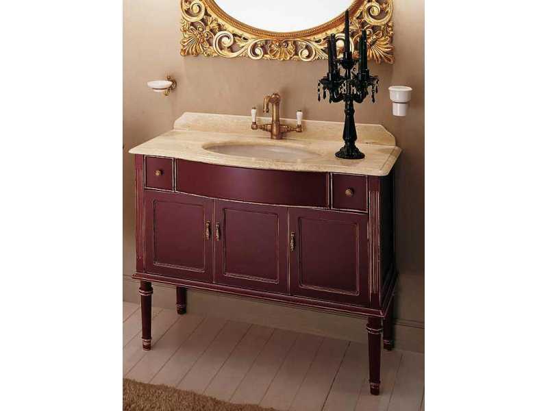 Купить Тумба напольная Labor Legno MILADY MILPL 105 R, под раковину и столешницу, красный помпей, 97,5*52*82 см