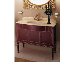 Тумба напольная Labor Legno MILADY MILPL 105 R, под раковину и столешницу, красный помпей, 97,5*52*82 см
