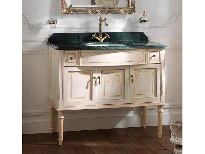 Купить Тумба напольная Labor Legno MILADY MILPL 105 R, под раковину и столешницу, красный помпей, 97,5*52*82 см